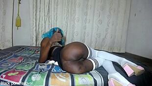 hey skinny ebony slut spreads her wide juicy pussy lips