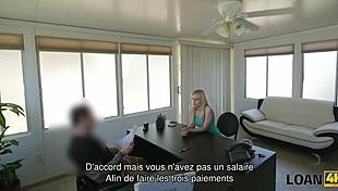 Loan4k. Go-go dancer va chevaucher sa bite après l'interview?