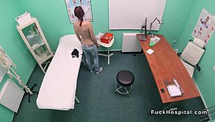 Doctor catches redhead nurse on hidden cam while pounding her pussy in hospital! Who's watching next?