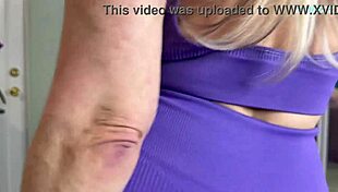 curvy milf slips into tight leggings for steamy gym try-on session tabithaxxx