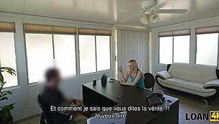 Loan4k. Go-go dancer va chevaucher sa bite après l'interview?