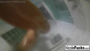 Nicole Aniston Soaks Naked Body in Steamy Shower Masturbation