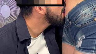 A cute latina couple massages her belly then fingers to orgasm close up