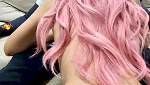Girlfriend deepthroats then gets pussy fucked by husband in lingerie