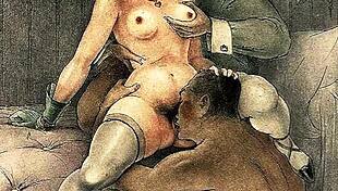 Vintage Erotic Art from Antique Retro Scenes Unfolds Secrets