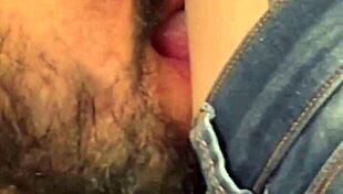 A cute latina couple massages her belly then fingers to orgasm close up