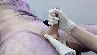 nurse shaves patient's groin then jerks him off to happy ending 😏🩺💦
