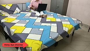 Jiya Sharma moans loud as boyfriend pounds her tight pussy in hostel room with dirty talk