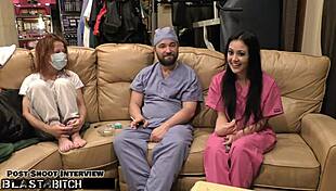 blaire celeste bound in hospital as nurse slave takes huge cum blast in mouth