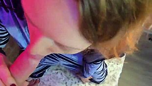 Chained slut on knees gags on cock with face fuck and deepthroat cumshot! Who's next?😈
