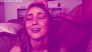 Argentinian Bombshell's Huge Tits Bounce in Dadbod Casting Facial