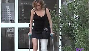 fetisch-concept cast leg stairs outdoor fun