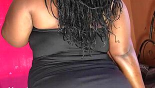 What hides behind that huge ass in this intriguing ebony homemade tease?