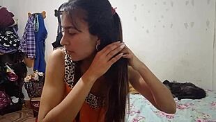 Braided teen in pajamas milks cock and gulps cum candyboom renewed