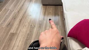 Stepmom's russian friend visits house bends over for deepthroat doggystyle pussy ride cumshot pov