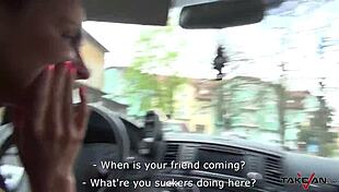 Skinny Czech Babe Fucks Stranger Hard in Taxi Van