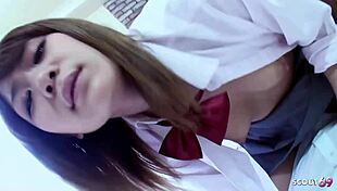 Older Guy Creampies Uniformed Japanese Teen!