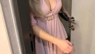 Stepmom's russian friend visits house bends over for deepthroat doggystyle pussy ride cumshot pov