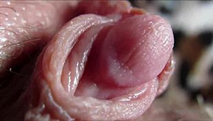 closeup view of big clit pulsing through intense homemade orgasm