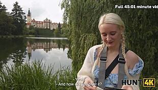 innocent park pickup turns into rough pounding of young tight shaved beauty