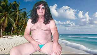 WOW! Hot beach voyeur catches agarabas olpr big tits ass shaking monster cock action!