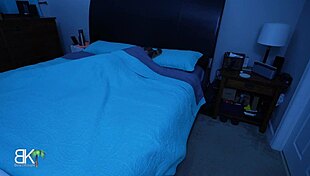 Junior Creeps into Stepmom's Bed for Deepthroat Creampie Ride in Lingerie