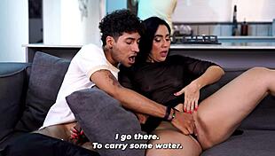 Curvy stepmom with big ass shakes it for stepson ignoring husband's neglect