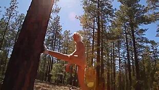i workout naked as a blondie teen 18+ in the forest feeling so free