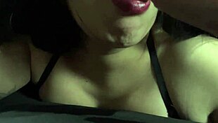 Latina Astarioth sucks two cocks dry for all the cum