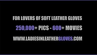 i tease in leather gloves stroking my nylon legs slow