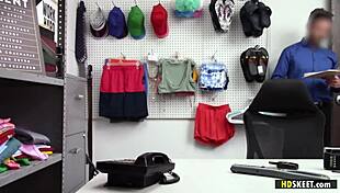 uhh maniac shoplifter adira allure gets punished hard by mike mancini in garage