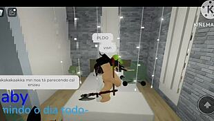 random roblox brookhaven orgy unleashes crossdressing slut fun