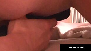 Hey next door cutie Cleo wanna join our big ass tits threesome fuck?
