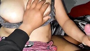 Nepali couple moans wildly fucking homemade pussy play