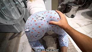 step sister trapped washer feels rough pounding creampie ecstasy