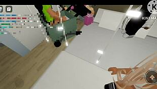 random roblox brookhaven orgy unleashes crossdressing slut fun
