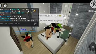 random roblox brookhaven orgy unleashes crossdressing slut fun