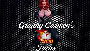 granny velma in costume takes creampie pounding missionary style till orgasm
