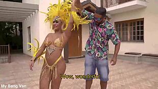 Busty Samba Dancer's Carnival Ass Takes Brutal Pounding