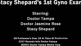 Dr Tampa gives Stacy Shepard her first intense gyno exam