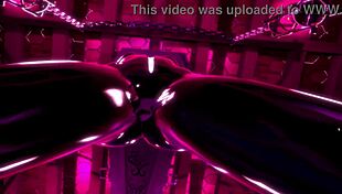 gothic petite teen pegs guy in bdsm vr session 😈🔗💦
