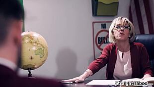 Teacher Feels Overpowered by Four College Boys' Deepthroat Domination
