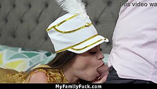 stepdaddy bends over stepdaughter for hardcore doggystyle flute lesson