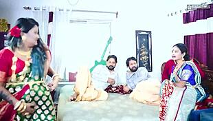 desi indian jamindar brothers share their four horny wives in wild gangbang orgy hindi audio