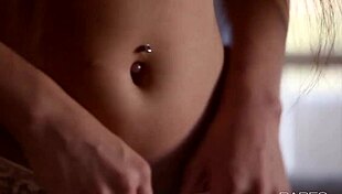 Layla Rose Gropes Perky Tits During Intense Lesbian Masturbation Session