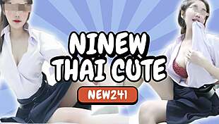 thai students fuck on dining table, door open to show off creampie pussy