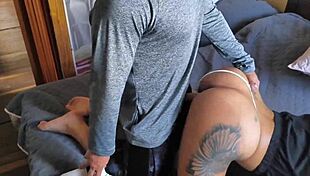 stormy night turns into wild lingerie doggystyle with moaning colombian girlfriend