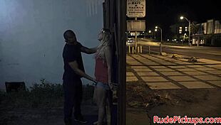 we pulled this tied up teen babe for a rough outdoor cock ride