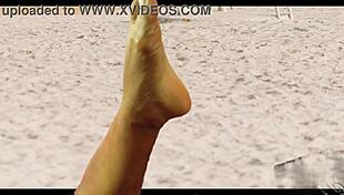 WOW! Hot beach voyeur catches agarabas olpr big tits ass shaking monster cock action!