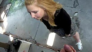 Innocent girl alone in lostplace gets wrecked by two huge cocks bareback